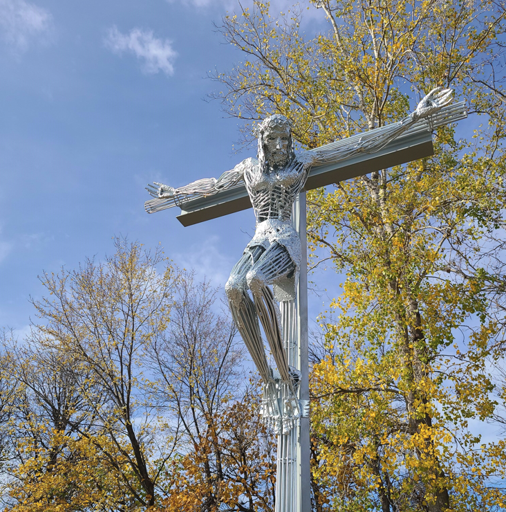 Carte Postale Ancienne LÉRY (Eure) – Le Calvaire Crucifix, Photo A. Lavergne, 1914-18